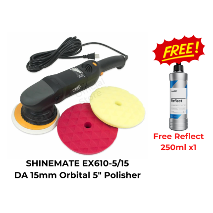 SHINEMATE EX610-5/15 DA Dual Action 15mm Orbital 5” Polisher